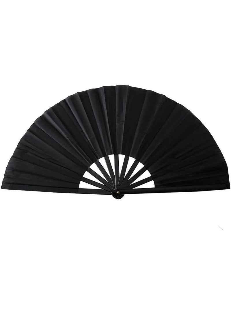 Large folding hand fan, 2025 new large holographic folding hand fan line dancing fan, line dancing foldable craft clapping fan - Image 1